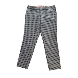 Dalia Women's Navy Geometric Print Straight Leg Pants Size 12